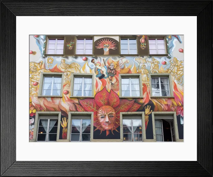 Framed Print : Restaurant Fritschi in the Old Town, Lucerne, Switzerland Framed Print : Restaurant Fritschi in the Old Town, Lucerne, Switzerland