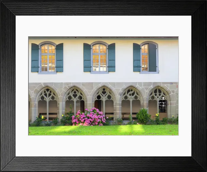 Framed Print : Cloister of monastery at Interlaken Castle, Interlaken, Switzerland Framed Print : Cloister of monastery at Interlaken Castle, Interlaken, Switzerland