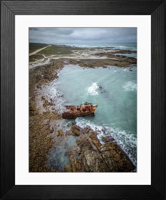 Framed Print : Shipwreck at Cape Agulhas (Southern Most Point in Africa), Western Cape, South Africa Framed Print : Shipwreck at Cape Agulhas (Southern Most Point in Africa), Western Cape, South Africa