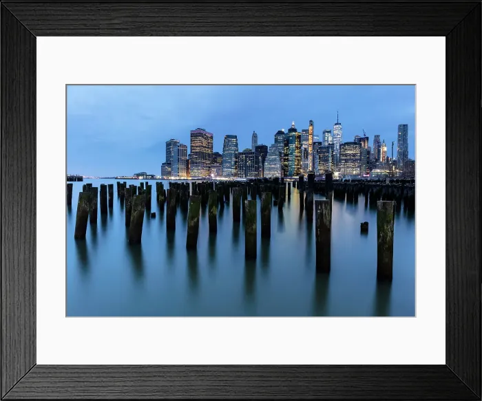 Framed Print : Brooklyn Bridge Park, Manhattan, Manhattan from Pier 1 at dusk, New York, New York City, usa Framed Print : Brooklyn Bridge Park, Manhattan, Manhattan from Pier 1 at dusk, New York, New York City, usa
