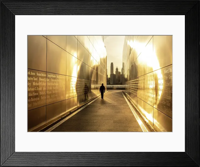 Framed Print : Empty Sky Memorial with Manhattan in the background, at sunrise, Liberty State Park, Jersey City, New Jersey, USA Framed Print : Empty Sky Memorial with Manhattan in the background, at sunrise, Liberty State Park, Jersey City, New Jersey, USA