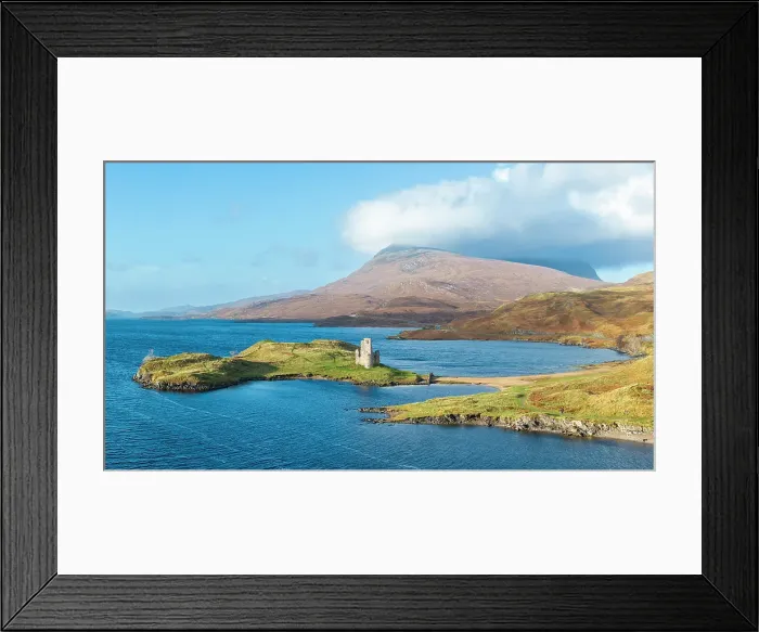 Framed Print : Ardvreck Castle, a ruined 16th Century castle on the shores of Loch Assynt, Sutherland, Highlands, Scotland, UK Framed Print : Ardvreck Castle, a ruined 16th Century castle on the shores of Loch Assynt, Sutherland, Highlands, Scotland, UK
