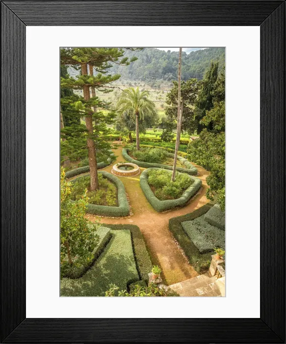 Framed Print : Garden of the manor house of the Raixa estate, Bunyola, Mallorca, Balearic Islands, Spain Framed Print : Garden of the manor house of the Raixa estate, Bunyola, Mallorca, Balearic Islands, Spain