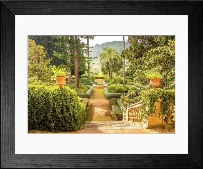 Framed Print : Garden of the manor house of the Raixa estate, Bunyola, Mallorca, Balearic Islands, Spain Framed Print : Garden of the manor house of the Raixa estate, Bunyola, Mallorca, Balearic Islands, Spain