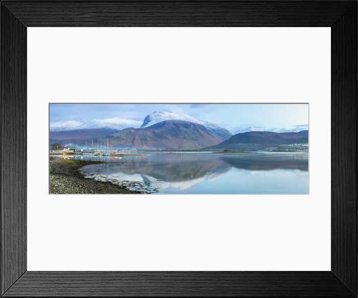 Framed Print : Corpach lighthouse and marina on the shores of Loch Eli with snow capped Ben Nevis and Fort William, Highland region, Scotland, United Kingdom Framed Print : Corpach lighthouse and marina on the shores of Loch Eli with snow capped Ben Nevis and Fort William, Highland region, Scotland, United Kingdom