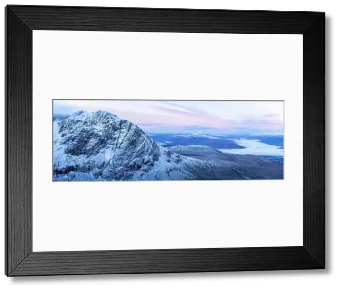 Framed Print : North face of Ben Nevis, highest mountain in the British Isles, looking towards Fort William and Loch Eli, Highlands region, Scotland, United Kingdom Framed Print : North face of Ben Nevis, highest mountain in the British Isles, looking towards Fort William and Loch Eli, Highlands region, Scotland, United Kingdom