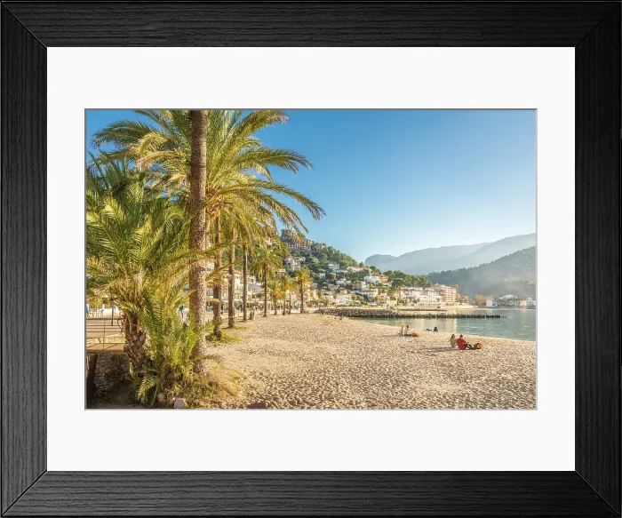 Framed Print : Beach promenade of Port de Soller, Mallorca, Balearic Islands, Spain Framed Print : Beach promenade of Port de Soller, Mallorca, Balearic Islands, Spain