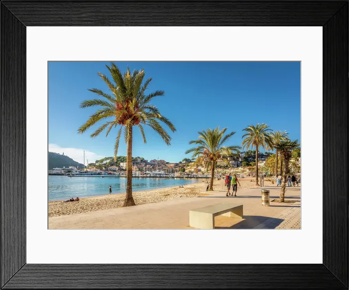 Framed Print : Beach promenade of Port de Soller, Mallorca, Balearic Islands, Spain Framed Print : Beach promenade of Port de Soller, Mallorca, Balearic Islands, Spain