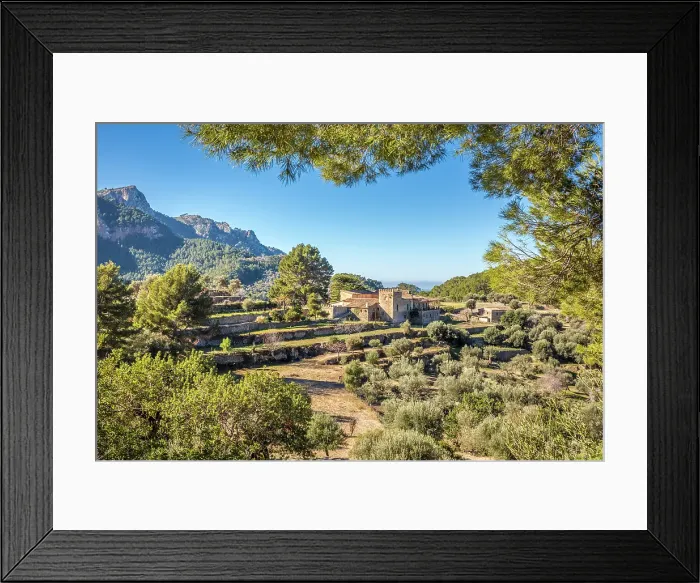 Framed Print : Old country estate near the mountain village of Estellencs, Serra de Tramuntana, Mallorca, Balearic Islands, Spain Framed Print : Old country estate near the mountain village of Estellencs, Serra de Tramuntana, Mallorca, Balearic Islands, Spain
