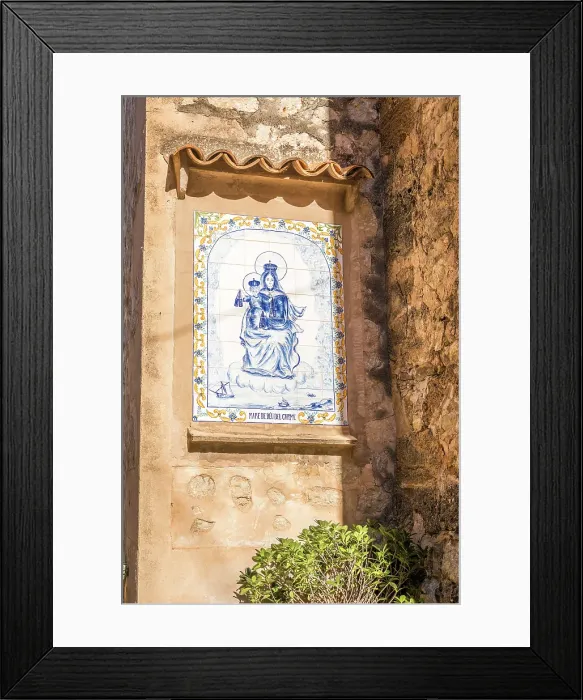 Framed Print : Painted tiles at the church of Estellencs, Serra de Tramuntana, Mallorca, Balearic Islands, Spain Framed Print : Painted tiles at the church of Estellencs, Serra de Tramuntana, Mallorca, Balearic Islands, Spain
