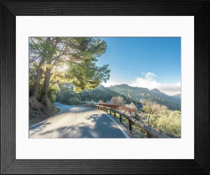 Framed Print : Morning mood on the MA-10 near Coll de Sa Gramola, Mallorca, Balearic Islands, Spain