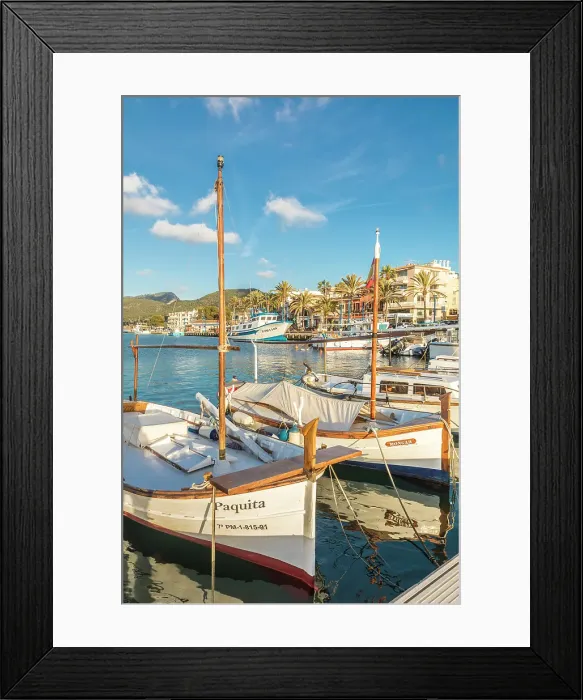 Framed Print : Traditional boats (llauets) in the harbor of Port d`Andratx, Mallorca, Balearic Islands, Spain Framed Print : Traditional boats (llauets) in the harbor of Port d`Andratx, Mallorca, Balearic Islands, Spain