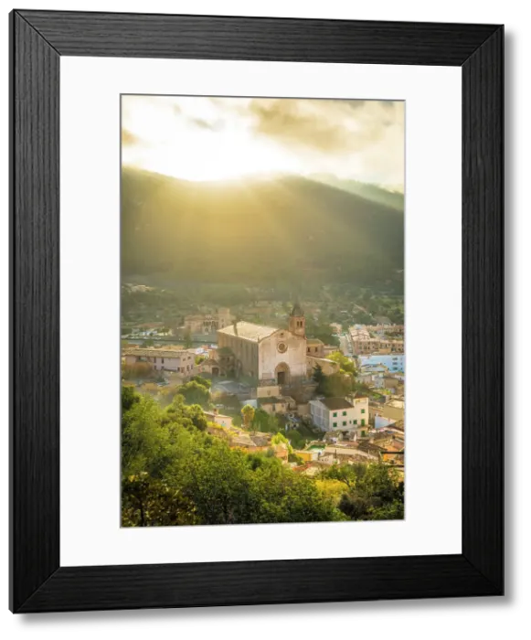 Framed Print : View from the Moli de Sa Planeta to Andratx at sunrise, Mallorca, Balearic Islands, Spain Framed Print : View from the Moli de Sa Planeta to Andratx at sunrise, Mallorca, Balearic Islands, Spain