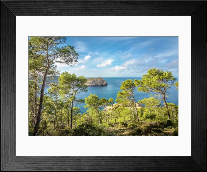Framed Print : View from the hiking trail to the North Cape of Sa Dragonera with the Far de Tramuntana lighthouse, Sant Elm, Mallorca, Balearic Islands, Spain Framed Print : View from the hiking trail to the North Cape of Sa Dragonera with the Far de Tramuntana lighthouse, Sant Elm, Mallorca, Balearic Islands, Spain