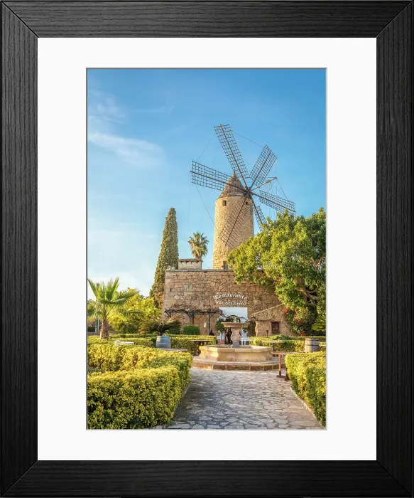 Framed Print : Moli des Torrent, Santa Maria del Cami, Mallorca, Balearic Islands, Spain