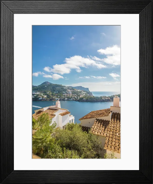 Framed Print : View over the bay of Port d`Andratx, Mallorca, Balearic Islands, Spain
