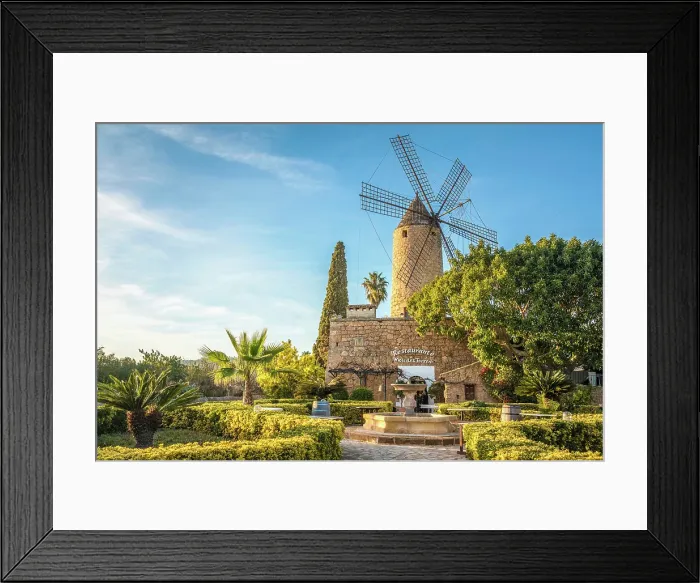 Framed Print : Moli des Torrent, Santa Maria del Cami, Mallorca, Balearic Islands, Spain