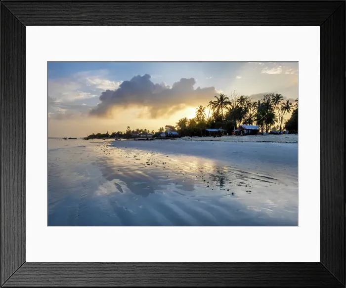 Framed Print : Sunrise on the beach, Nungwi, Zanzibar, Tanzania Framed Print : Sunrise on the beach, Nungwi, Zanzibar, Tanzania