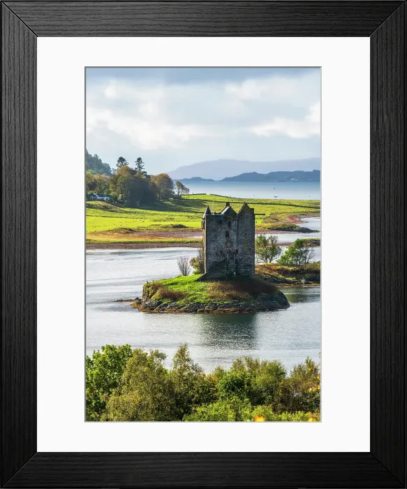 Framed Print : UK, Scotland, Argyll and Bute, Loch Linnhe, Appin, Castle Stalker