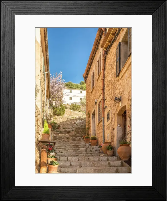 Framed Print : Alley in the old town of Bunyola, Mallorca, Balearic Islands, Spain Framed Print : Alley in the old town of Bunyola, Mallorca, Balearic Islands, Spain