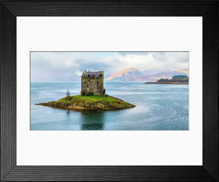 Framed Print : UK, Scotland, Argyll and Bute, Loch Linnhe, Appin, Castle Stalker