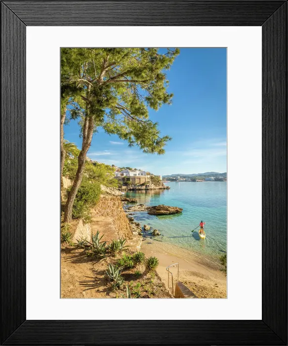 Framed Print : Beach at Calo de ses Llisses, Cala Fornells, Mallorca, Balearic Islands, Spain Framed Print : Beach at Calo de ses Llisses, Cala Fornells, Mallorca, Balearic Islands, Spain