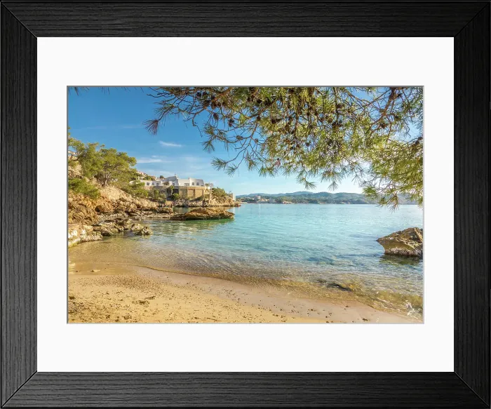 Framed Print : Beach at Calo de ses Llisses, Cala Fornells, Mallorca, Balearic Islands, Spain Framed Print : Beach at Calo de ses Llisses, Cala Fornells, Mallorca, Balearic Islands, Spain
