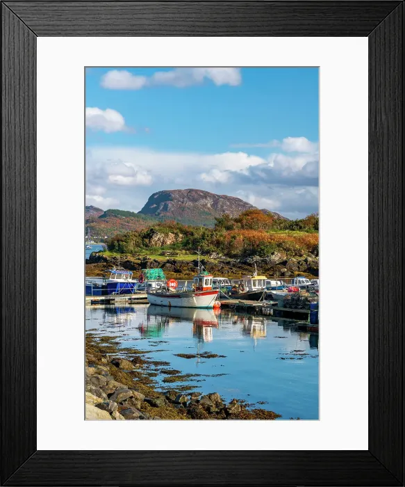 Framed Print : UK, Scotland, Highland, Wester Ross, Plockton, Plockton Harbour Framed Print : UK, Scotland, Highland, Wester Ross, Plockton, Plockton Harbour