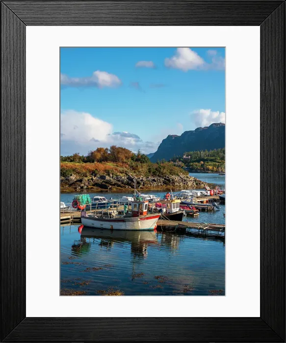 Framed Print : UK, Scotland, Highland, Wester Ross, Plockton, Plockton Harbour Framed Print : UK, Scotland, Highland, Wester Ross, Plockton, Plockton Harbour