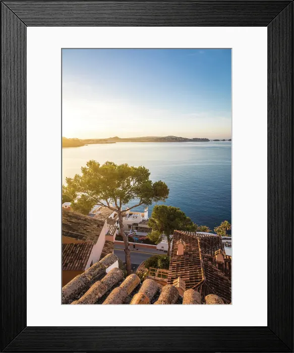 Framed Print : Sunrise over the rooftops of Cala Fornells, Mallorca, Balearic Islands, Spain Framed Print : Sunrise over the rooftops of Cala Fornells, Mallorca, Balearic Islands, Spain
