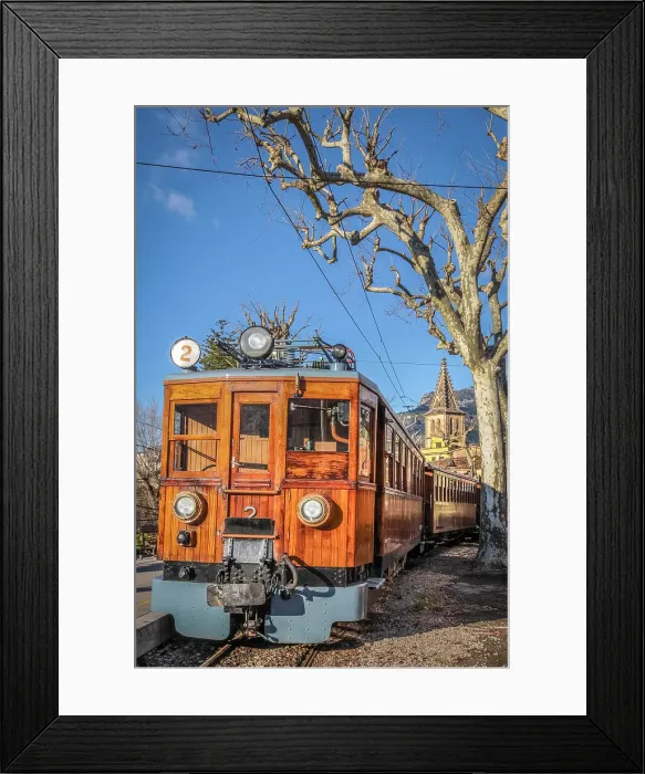 Framed Print : Historic train Soller Tram in Soller station, Mallorca, Balearic Islands, Spain Framed Print : Historic train Soller Tram in Soller station, Mallorca, Balearic Islands, Spain