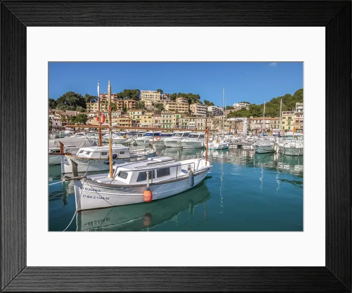 Framed Print : Port of Soller, Mallorca, Balearic Islands, Spain Framed Print : Port of Soller, Mallorca, Balearic Islands, Spain