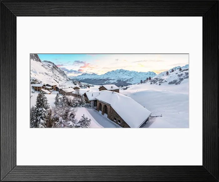 Framed Print : Alpine chalets, Blaunca, Maloja, Engadin, canton of Graubunden, Switzerland Framed Print : Alpine chalets, Blaunca, Maloja, Engadin, canton of Graubunden, Switzerland