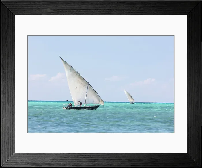 Framed Print : Traditional dhows heading out to sea on a fishing trip, Nungwi, Zanzibar, Tanzania Framed Print : Traditional dhows heading out to sea on a fishing trip, Nungwi, Zanzibar, Tanzania