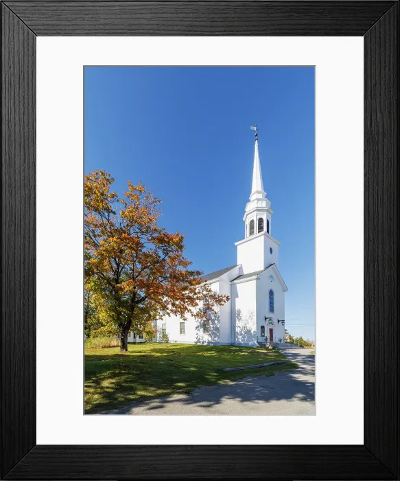 Framed Print : White Church, Lubeck, Maine, New England, USA Framed Print : White Church, Lubeck, Maine, New England, USA