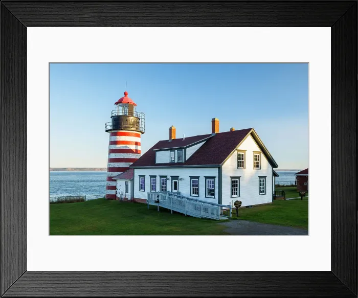 Framed Print : West Quoddy Head Lighthouse, Quoddy Head State Park, Lubec, Maine, New England, USA
