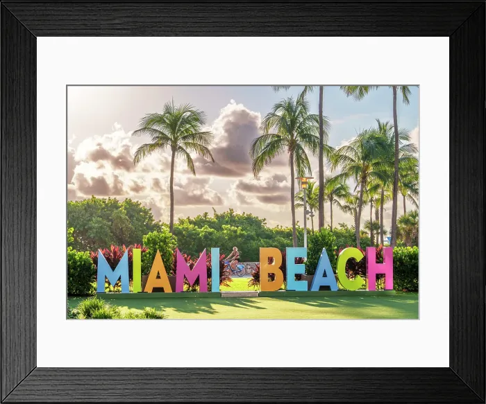 Framed Print : Miami Beach Sign, Ocean Drive Art Deco District South Beach, Miami Beach, Florida, USA Framed Print : Miami Beach Sign, Ocean Drive Art Deco District South Beach, Miami Beach, Florida, USA