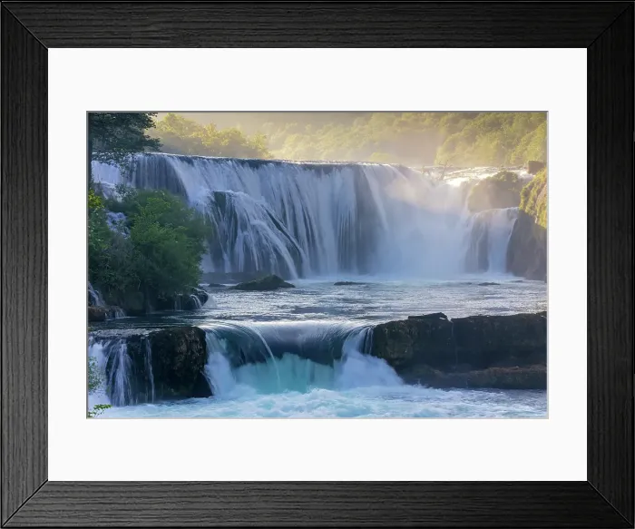 Framed Print : Bosnia Herzegovina, Una National Park, Una river, Strbacki Buk waterfall Framed Print : Bosnia Herzegovina, Una National Park, Una river, Strbacki Buk waterfall