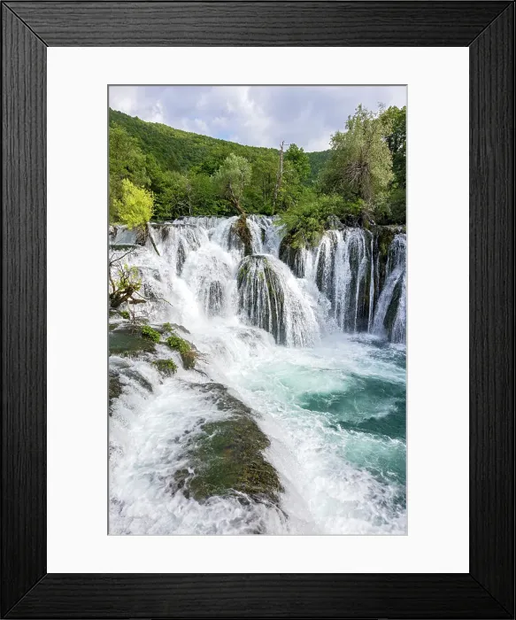 Framed Print : Bosnia Herzegovina, Una National Park, Una river, Martin Brod waterfall Framed Print : Bosnia Herzegovina, Una National Park, Una river, Martin Brod waterfall