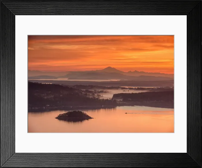 Framed Print : Sunrise skies from The Malahat Viewpoint, Malahat, British Columbia, Canada Framed Print : Sunrise skies from The Malahat Viewpoint, Malahat, British Columbia, Canada