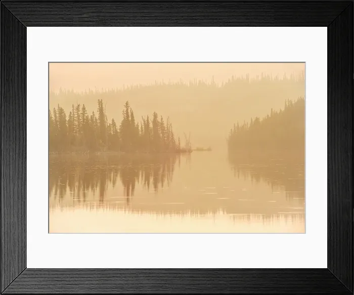 Framed Print : Reflection in morning light over Talbot Lake, Alberta, Canada Framed Print : Reflection in morning light over Talbot Lake, Alberta, Canada