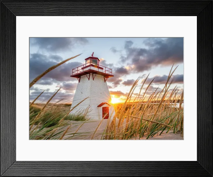 Framed Print : St. Peters harbour lighthouse, Prince Edward Island, Canada