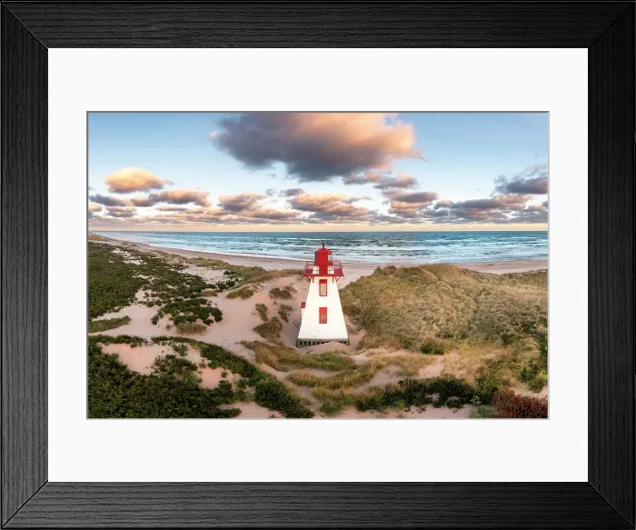 Framed Print : St. Peters harbour lighthouse, Prince Edward Island, Canada