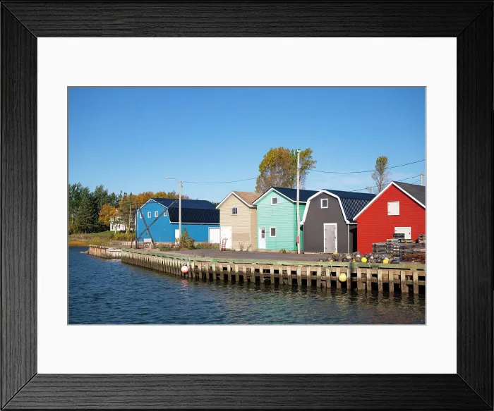 Framed Print : Fishing huts, Prince Edward Island, Canada, North America Framed Print : Fishing huts, Prince Edward Island, Canada, North America