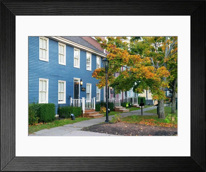 Framed Print : Colourful houses and autumn colours, Charlottetown, Prince Edward Island, Canada, North America Framed Print : Colourful houses and autumn colours, Charlottetown, Prince Edward Island, Canada, North America