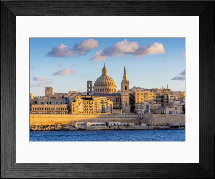 Framed Print : St Paul's Pro-Cathedral and The Basilica of Our Lady of Mount Carmel, Marsamxett Harbour, Valletta, Malta, Southern Europe Framed Print : St Paul's Pro-Cathedral and The Basilica of Our Lady of Mount Carmel, Marsamxett Harbour, Valletta, Malta, Southern Europe
