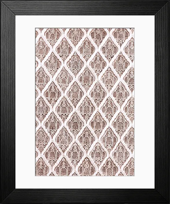 Framed Print : Ornate plasterwork, Ben Youssef Medersa (old Koranic school), Marrakech, Morocco Framed Print : Ornate plasterwork, Ben Youssef Medersa (old Koranic school), Marrakech, Morocco
