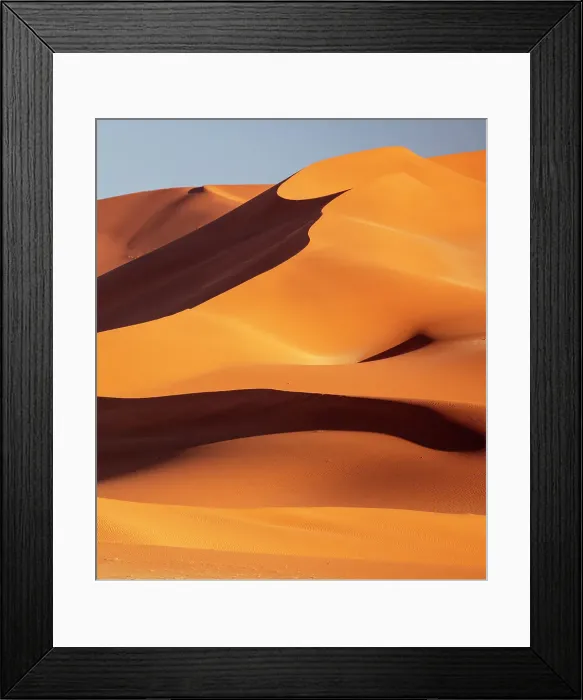 Framed Print : Towering orange sand dunes and blue sky, Sossusvlei, Namib-Naukluft National Park, Namib Desert, Namibia Framed Print : Towering orange sand dunes and blue sky, Sossusvlei, Namib-Naukluft National Park, Namib Desert, Namibia