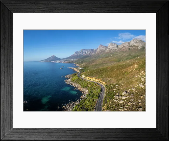 Framed Print : M6 coastal road south of Camps Bay & The Twelve Apostles, Cape Town, Western Cape, South Africa Framed Print : M6 coastal road south of Camps Bay & The Twelve Apostles, Cape Town, Western Cape, South Africa