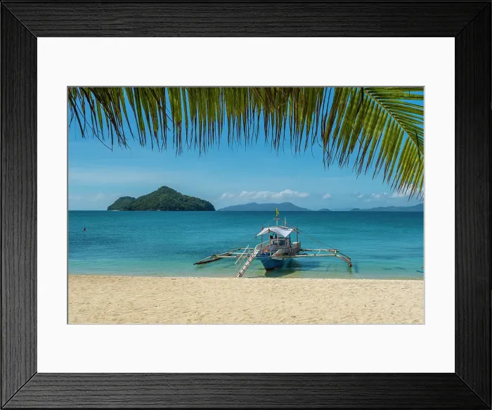 Framed Print : Bangka boats, Gigantes Islands, Iloilo Province, Western Visayas, Philippines